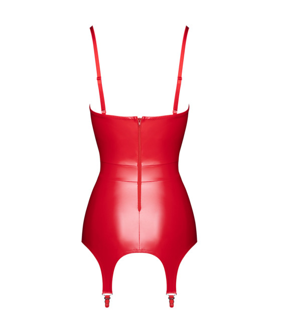 Corset à jarretelles Bombshell F368 - Noir Handmade