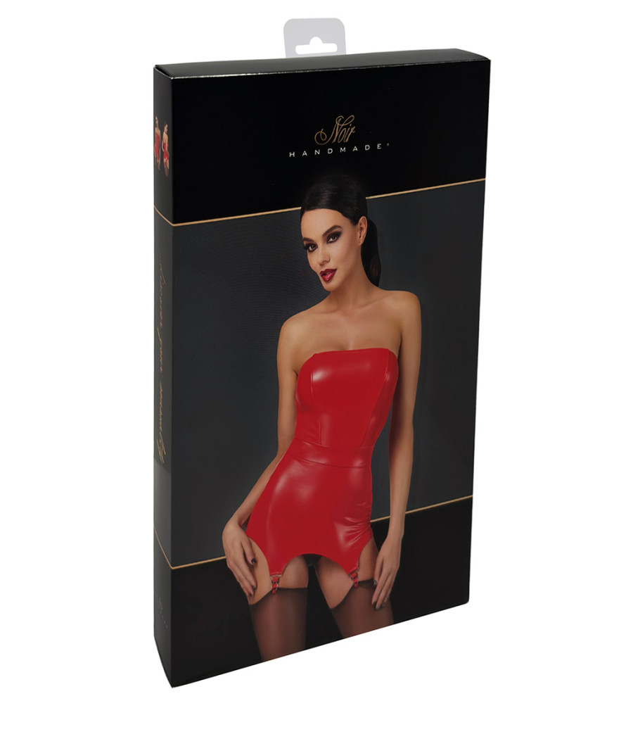 Corset à jarretelles Bombshell F368 - Noir Handmade