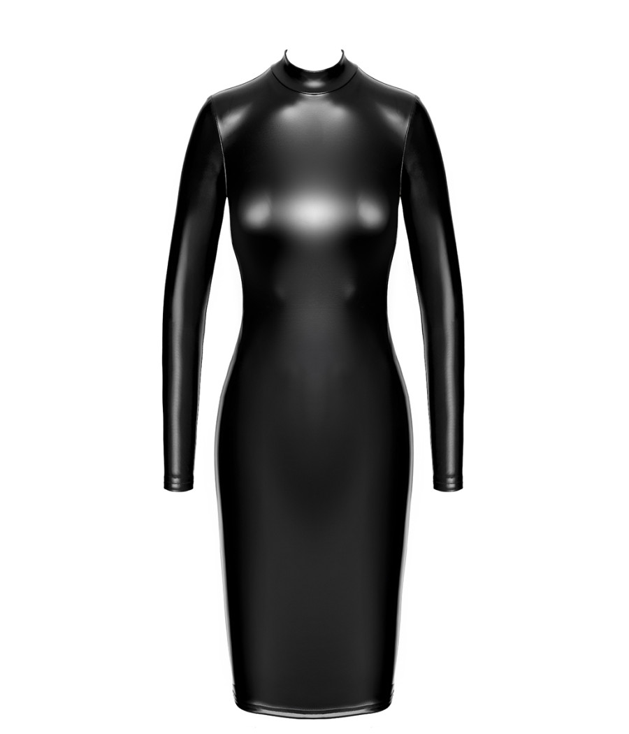 Robe fuseau Crystal F371 - Noir Handmade