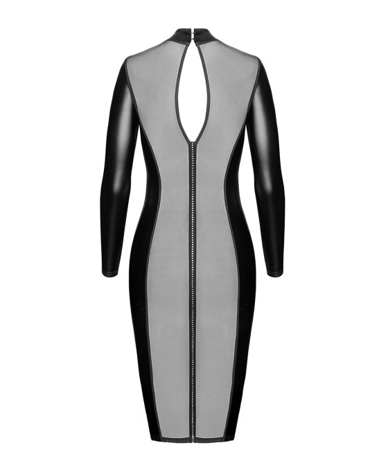 Robe fuseau Crystal F371 - Noir Handmade