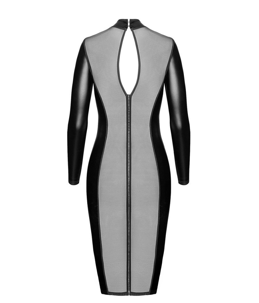 Robe fuseau Crystal F371 - Noir Handmade