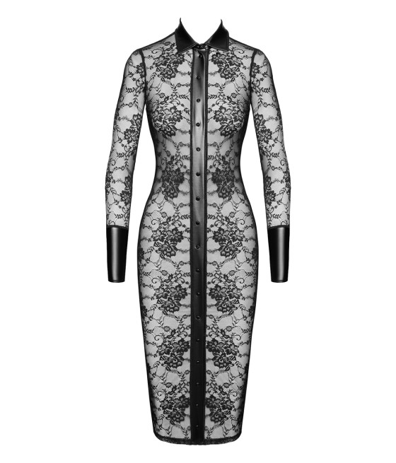 Robe fourreau Noirelle F376 - Noir Handmade