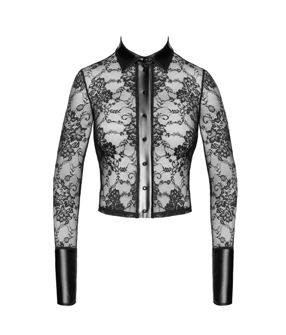 Chemise dentelle Noirelle F377 - Noir Handmade