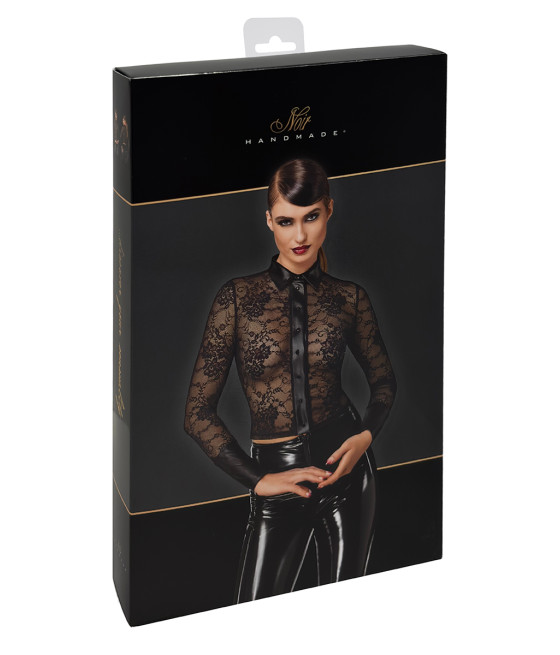 Chemise dentelle Noirelle F377 - Noir Handmade