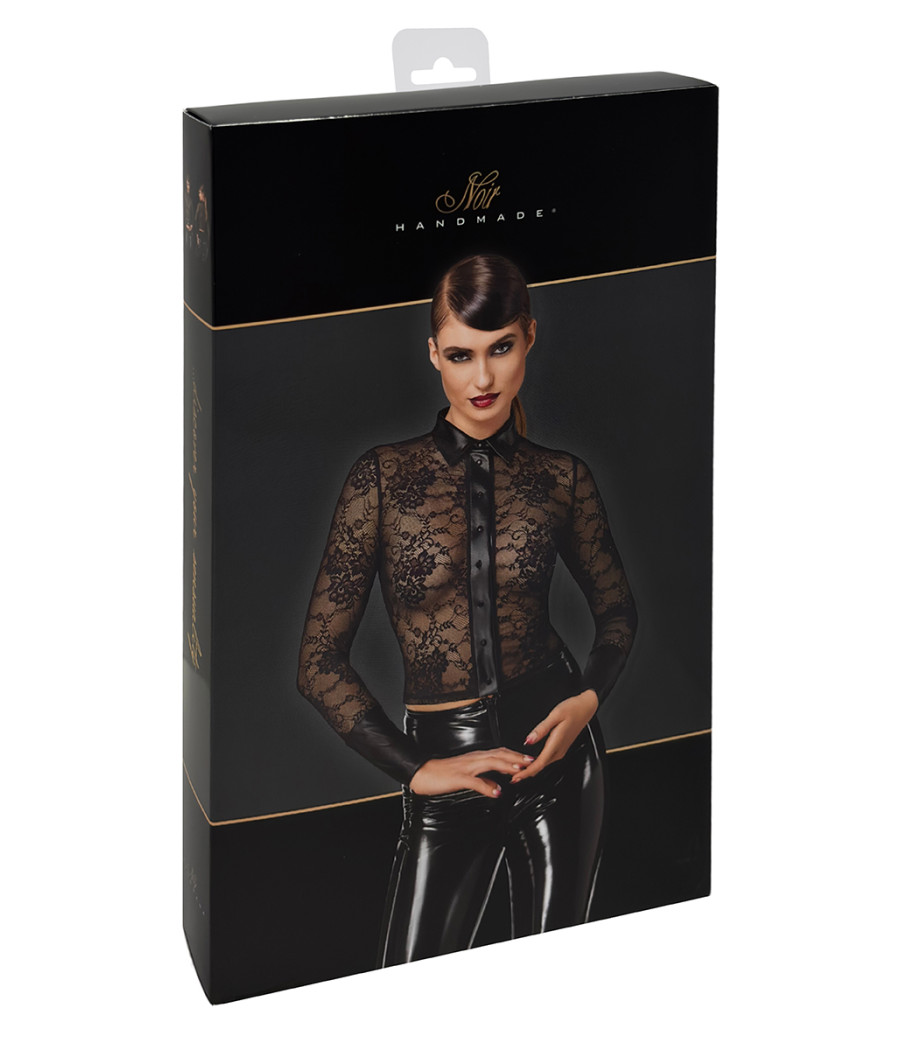 Chemise dentelle Noirelle F377 - Noir Handmade
