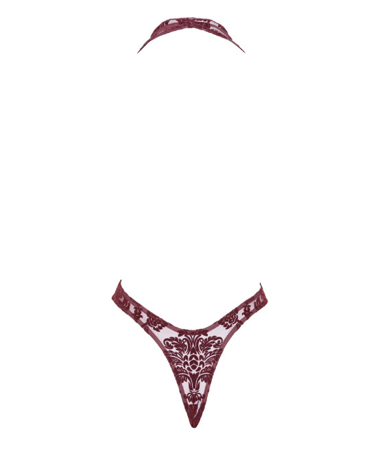 Body en tulle floqué Kink Royal F386 - Noir Handmade