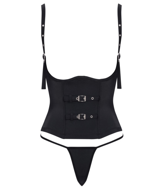 Ensemble corset seins nus noir - Cottelli PARTY 