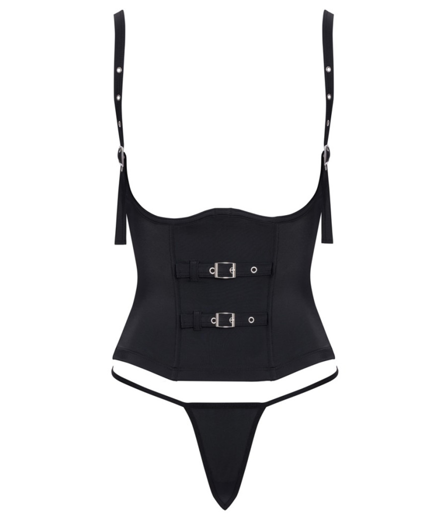 Ensemble corset seins nus noir - Cottelli PARTY 