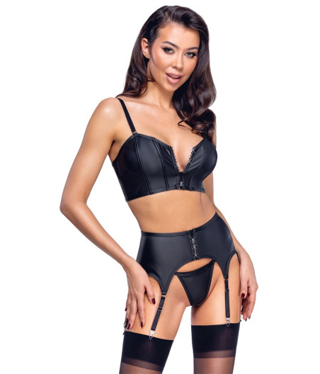 Ensemble lingerie 3 pièces avec porte-jarretelles - Cottelli PARTY