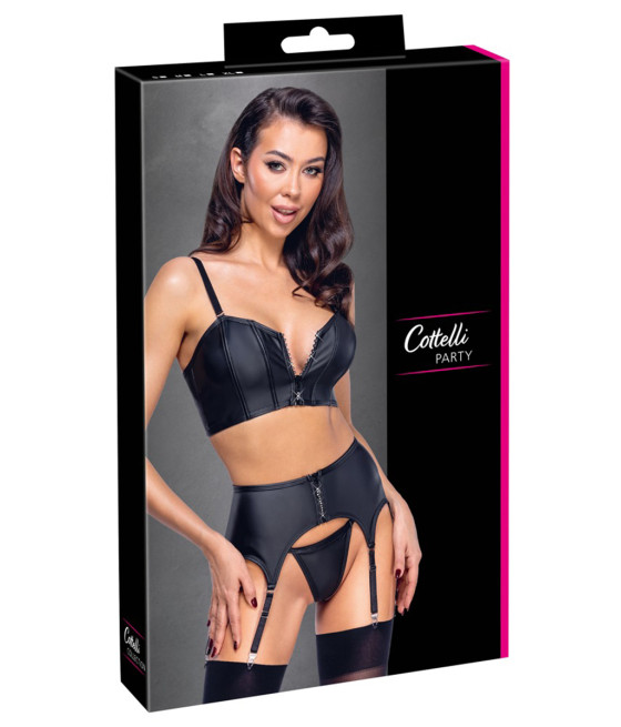 Ensemble lingerie 3 pièces avec porte-jarretelles - Cottelli PARTY 