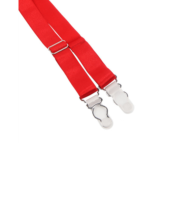 Porte-jarretelles et string Rouge - Litolu Lingerie