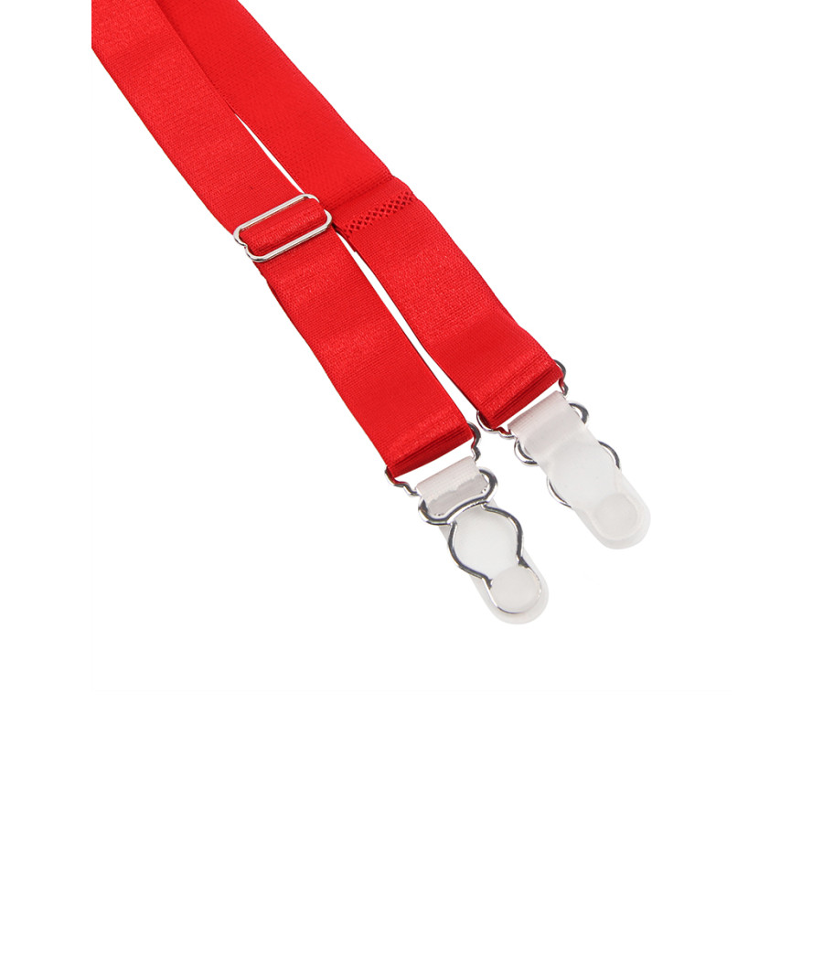 Porte-jarretelles et string Rouge - Litolu Lingerie