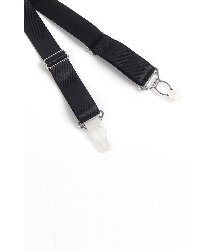 Porte-jarretelles dentelle large Noir - Litolu Lingerie