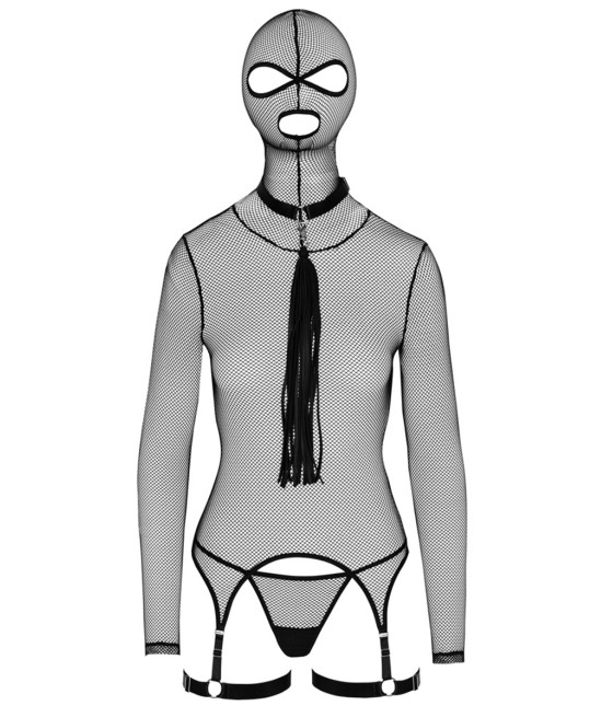 Ensemble lingerie résille et accessoires BDSM - Bad Kitty