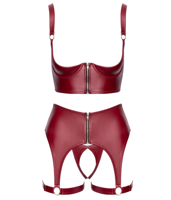 Ensemble seins nus 3 pièces Rouge - Cottelli LINGERIE