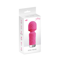 Mini vibromasseur King Wand rose 2