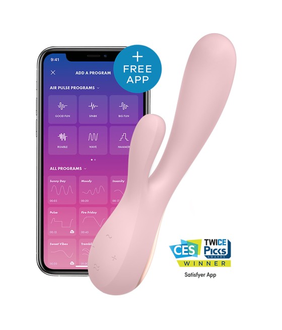 Vibromasseur connecté Satisfyer Mono Flex - Rose