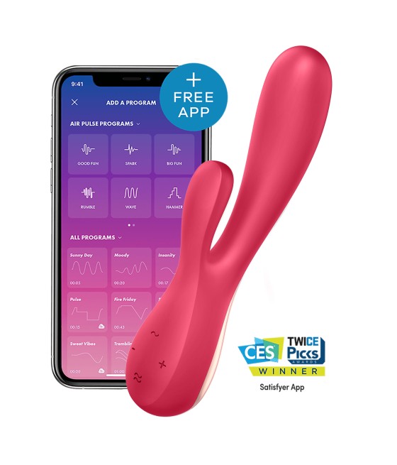 Vibromasseur connecté Satisfyer Mono Flex - Rouge